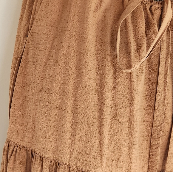 Everlane Cotton Pinafore Backless Dress Brown Sz 8 - Picture 8 of 14